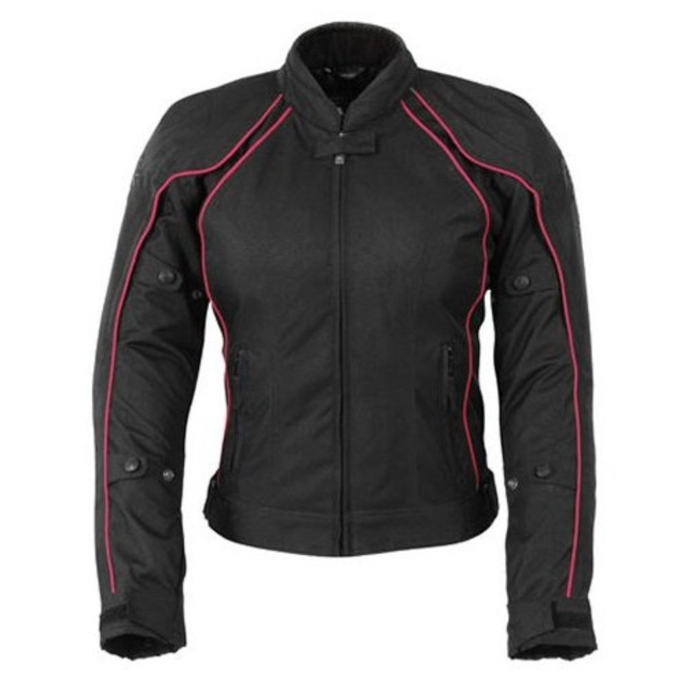 Fieldsheer Roma 2.0 Jacket for Women Large Black Red Piping